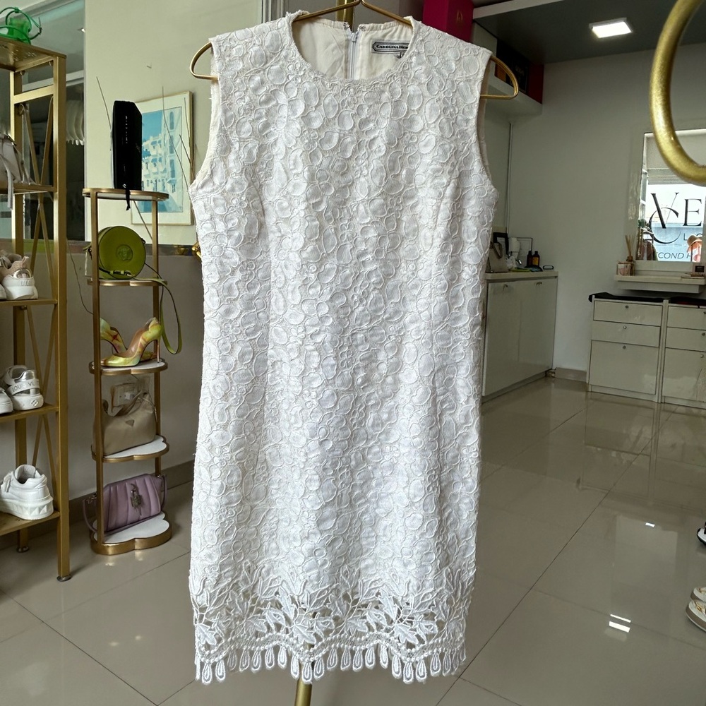 Carolina Herrera White Lace Dress